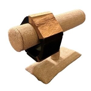 NATASHA Wood and Resin Bracelet in Black